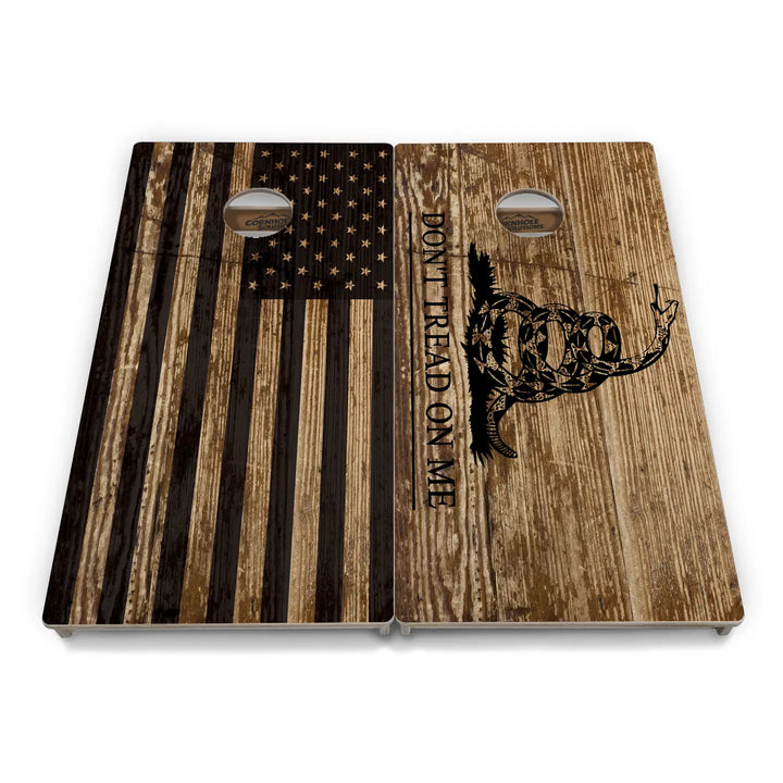 Wood DTOM & Flag Cornhole Boards – Tournament Series