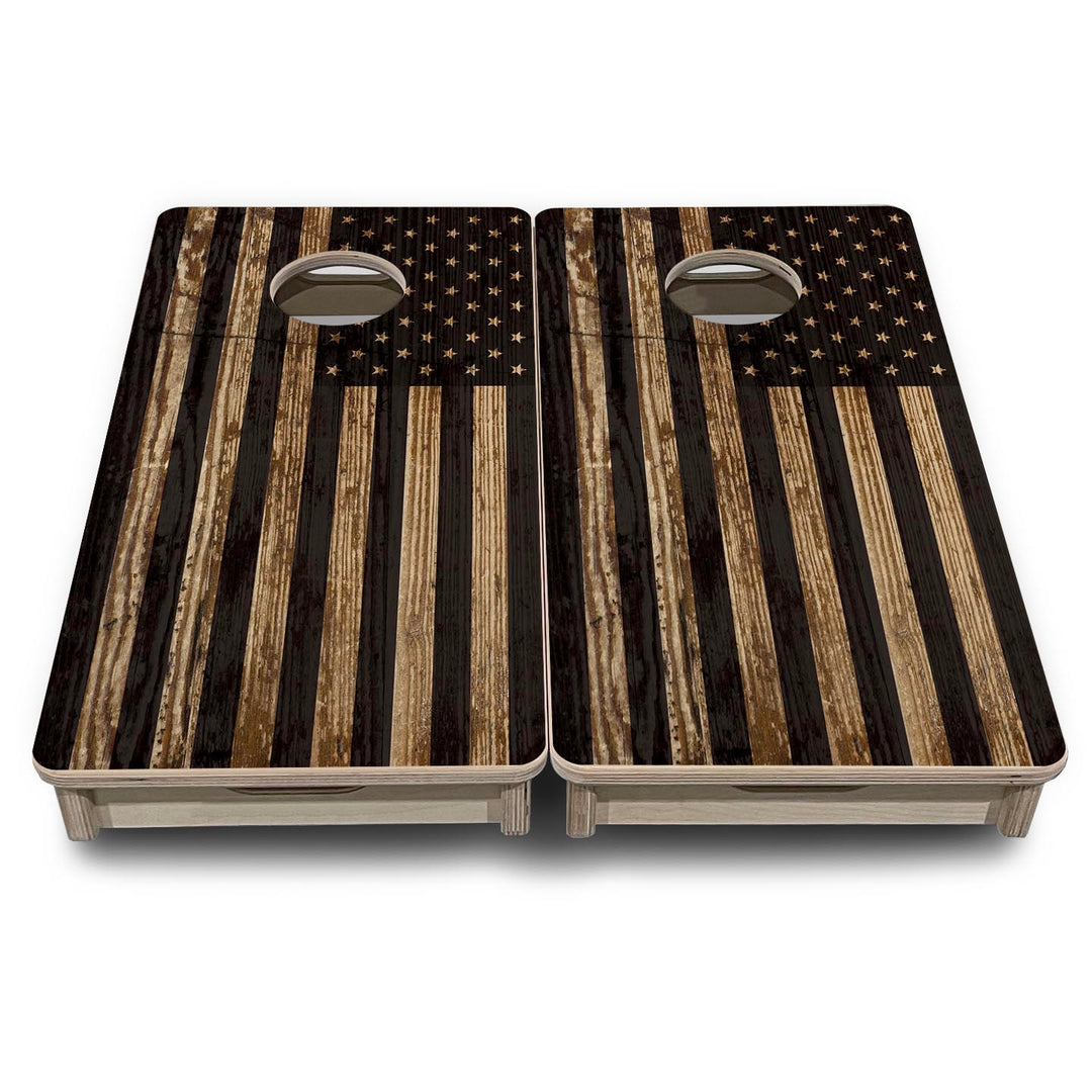 Wood Flag - Mini or Vacation Size Cornhole Boards