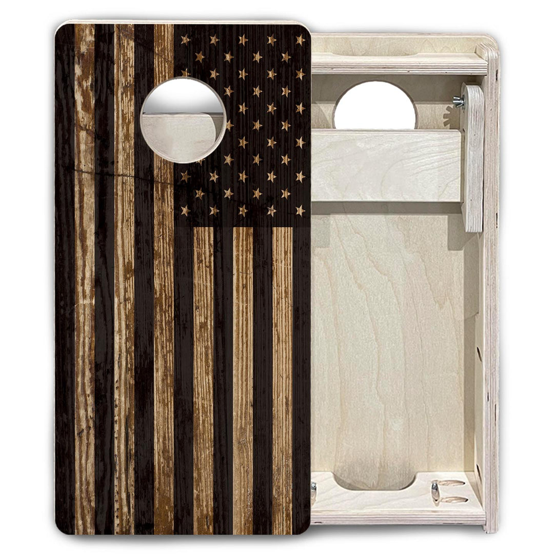 Wood Flag - Mini or Vacation Size Cornhole Boards