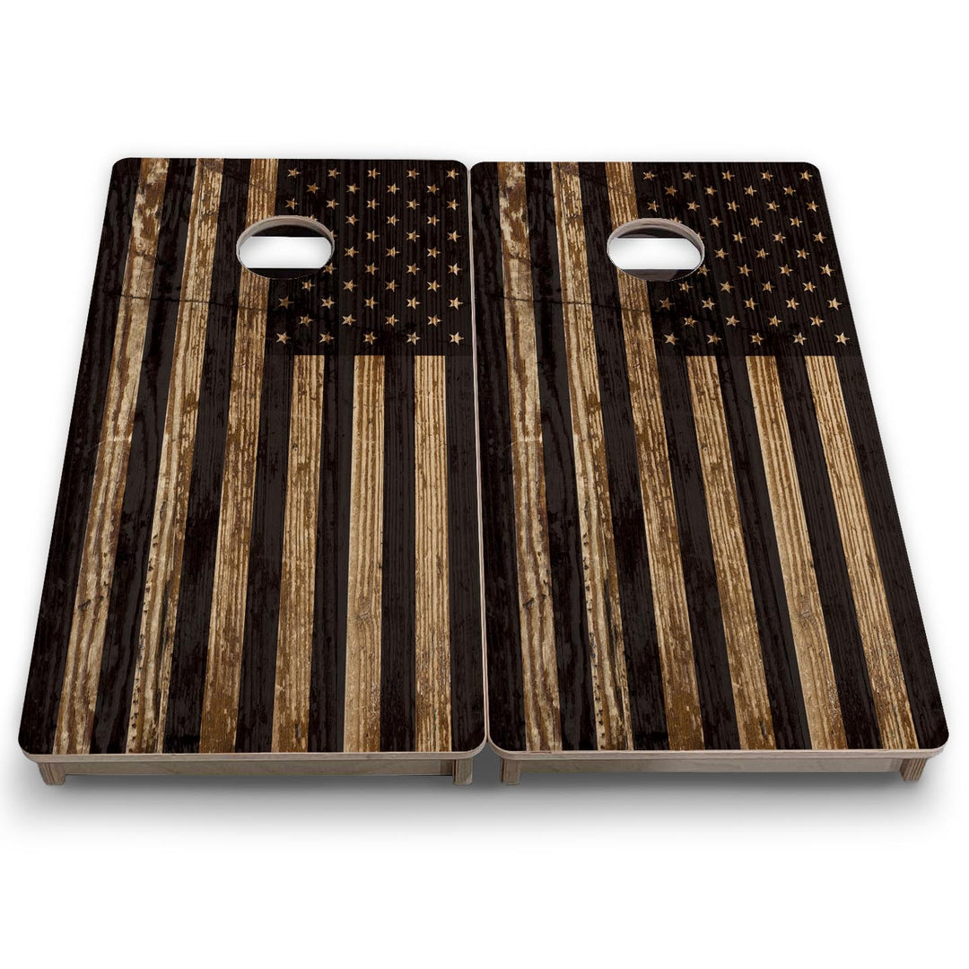 Wood Flag - Mini or Vacation Size Cornhole Boards