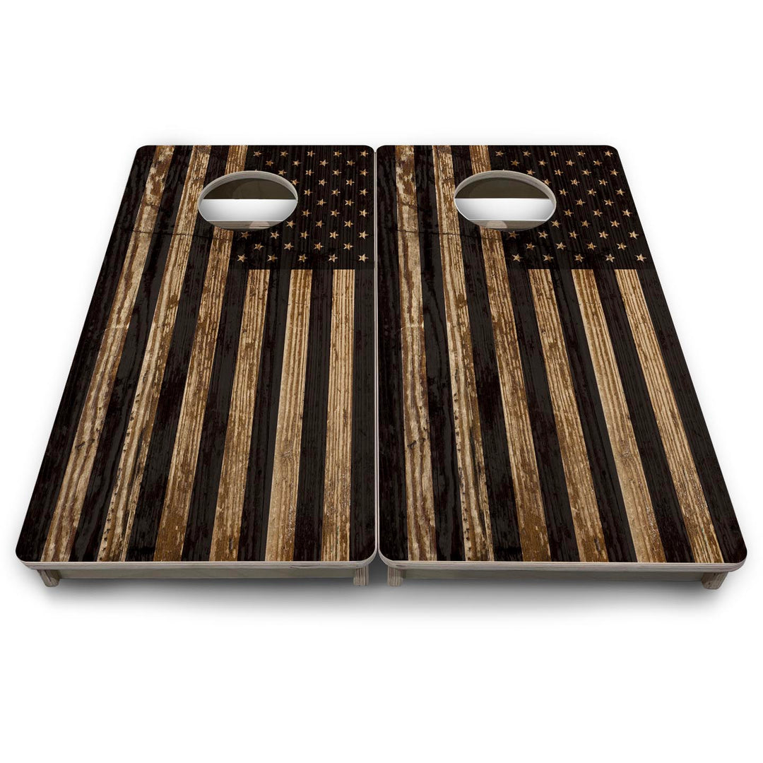 Wood Flag - Mini or Vacation Size Cornhole Boards