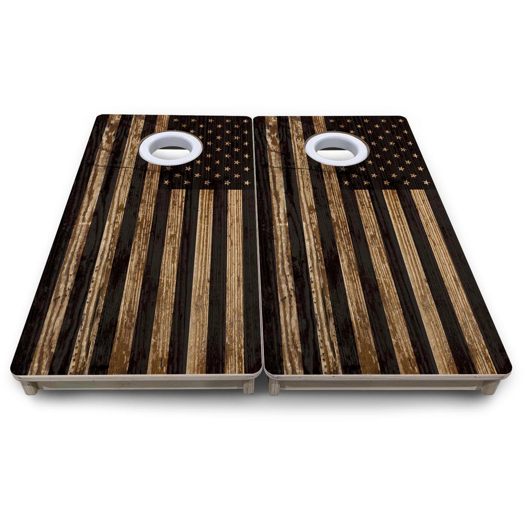 Wood Flag - Mini or Vacation Size Cornhole Boards