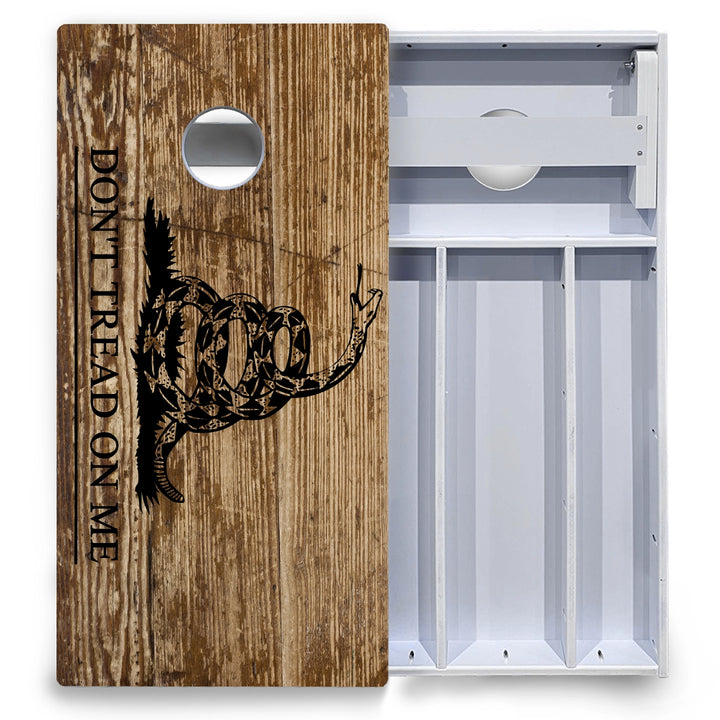 Wood DTOM & Flag Cornhole Boards - All Weather Series