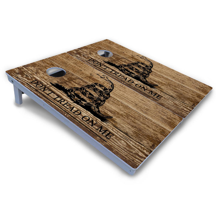 Wood DTOM & Flag Cornhole Boards - All Weather Series
