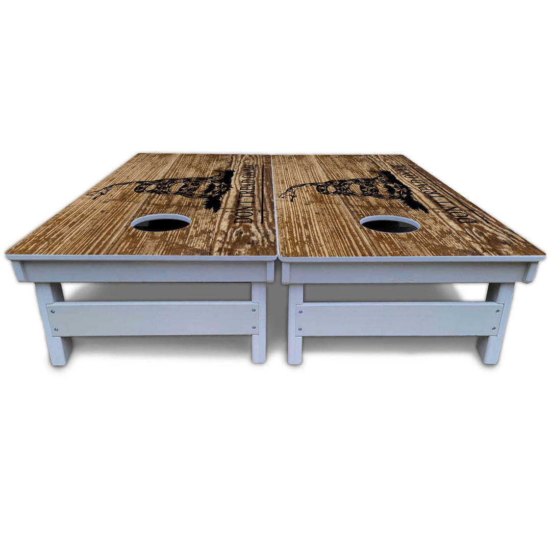 Wood DTOM & Flag Cornhole Boards - All Weather Series