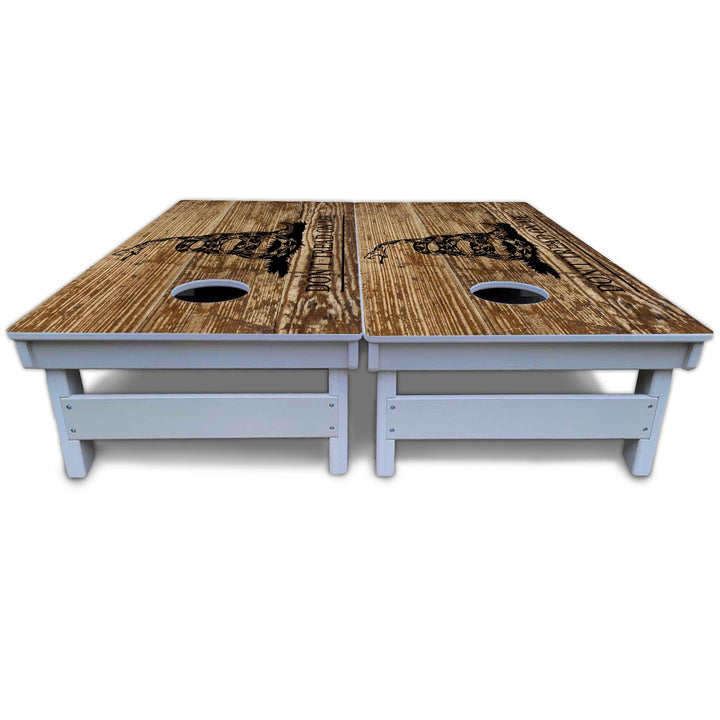 Wood DTOM & Flag Cornhole Boards - All Weather Series