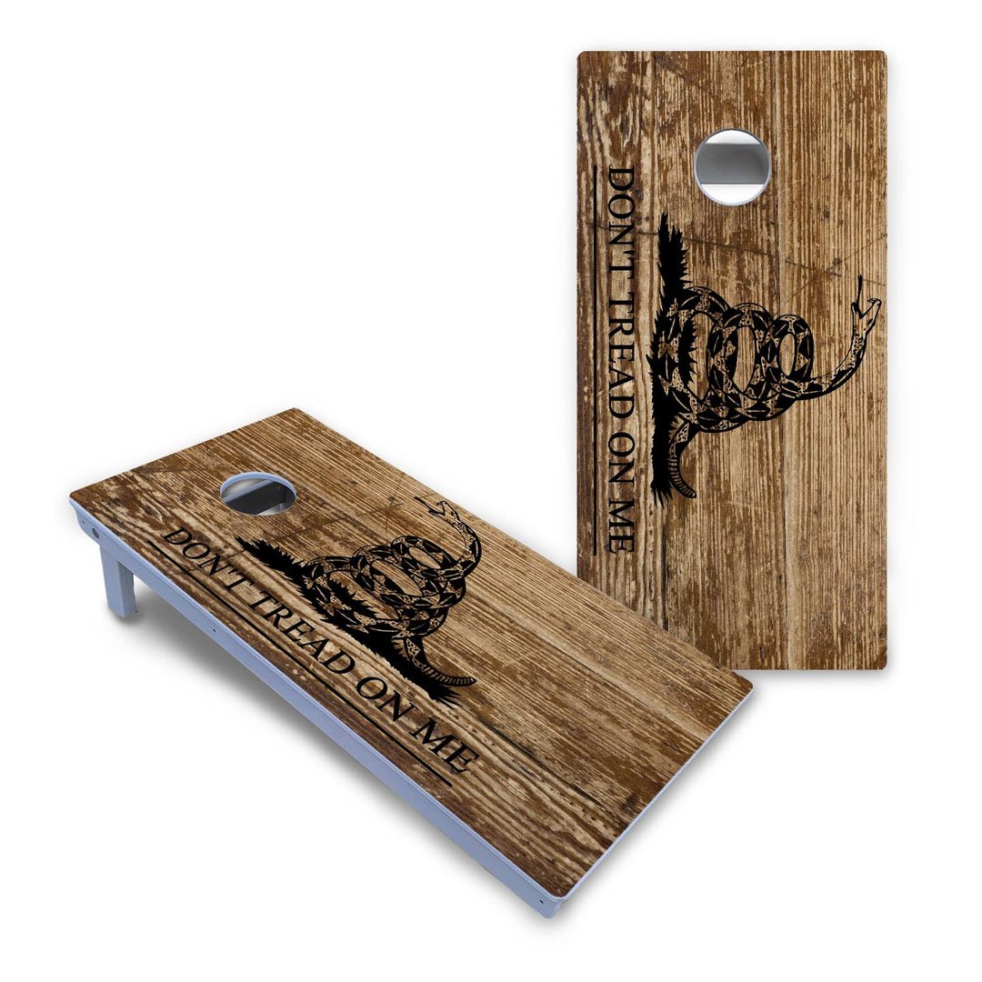 Wood DTOM & Flag Cornhole Boards - All Weather Series