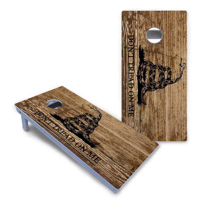 Wood DTOM & Flag Cornhole Boards - All Weather Series