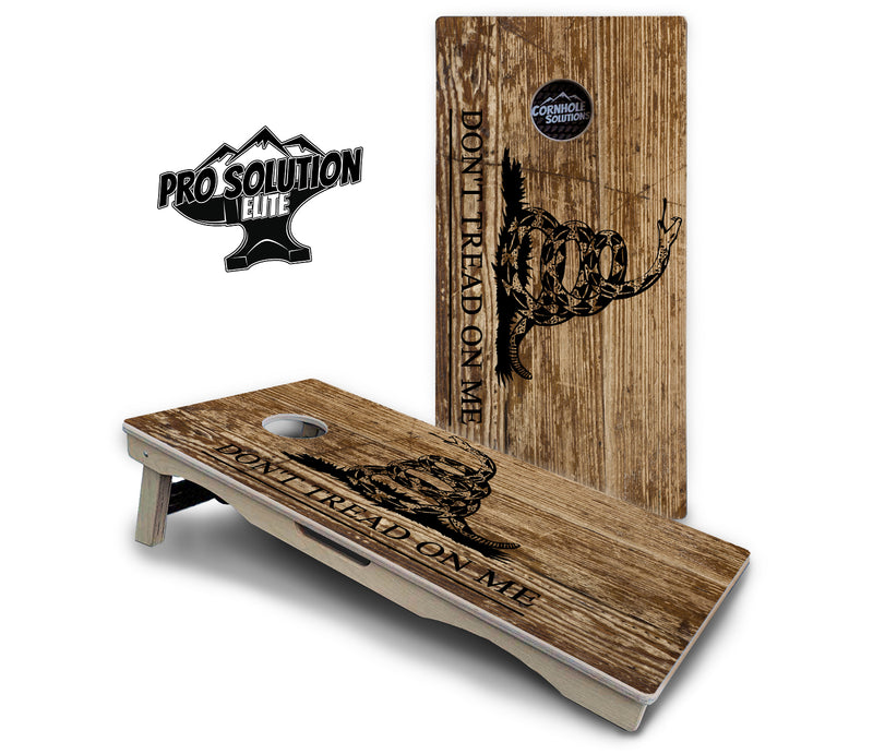 Pro Solution Elite - Wood DTOM & Wood Flag Design Options - Professional Tournament Cornhole Boards 3/4" Baltic Birch - Zero Bounce Zero Movement Vertical Interlocking Braces for Extra Weight & Stability +Double Thick Legs +Airmail Blocker