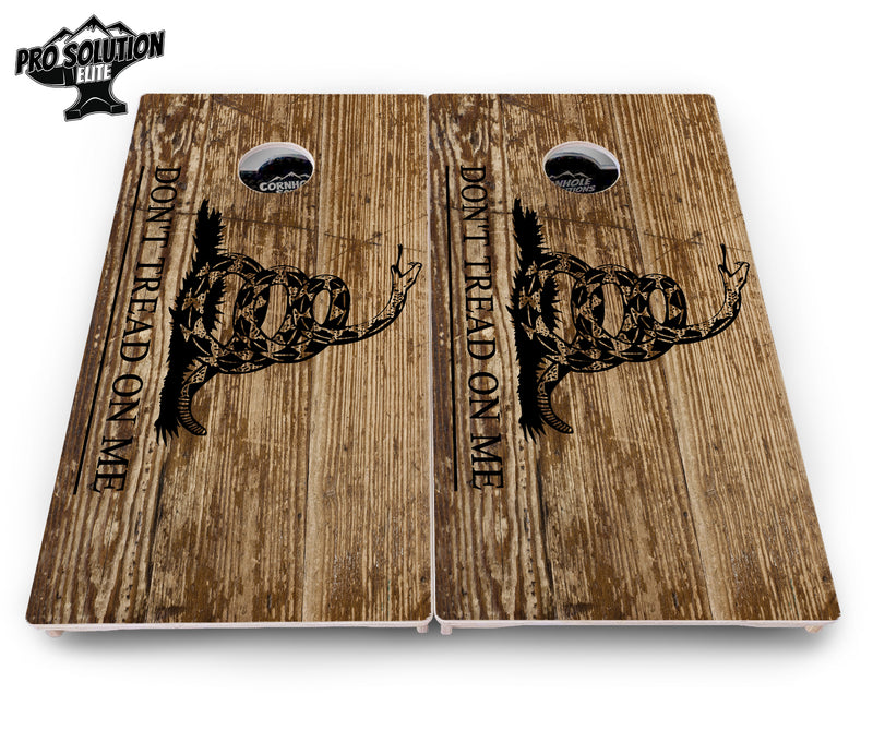 Pro Solution Elite - Wood DTOM & Wood Flag Design Options - Professional Tournament Cornhole Boards 3/4" Baltic Birch - Zero Bounce Zero Movement Vertical Interlocking Braces for Extra Weight & Stability +Double Thick Legs +Airmail Blocker