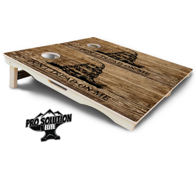 Pro Solution Elite - Wood DTOM & Wood Flag Design Options - Professional Tournament Cornhole Boards 3/4" Baltic Birch - Zero Bounce Zero Movement Vertical Interlocking Braces for Extra Weight & Stability +Double Thick Legs +Airmail Blocker