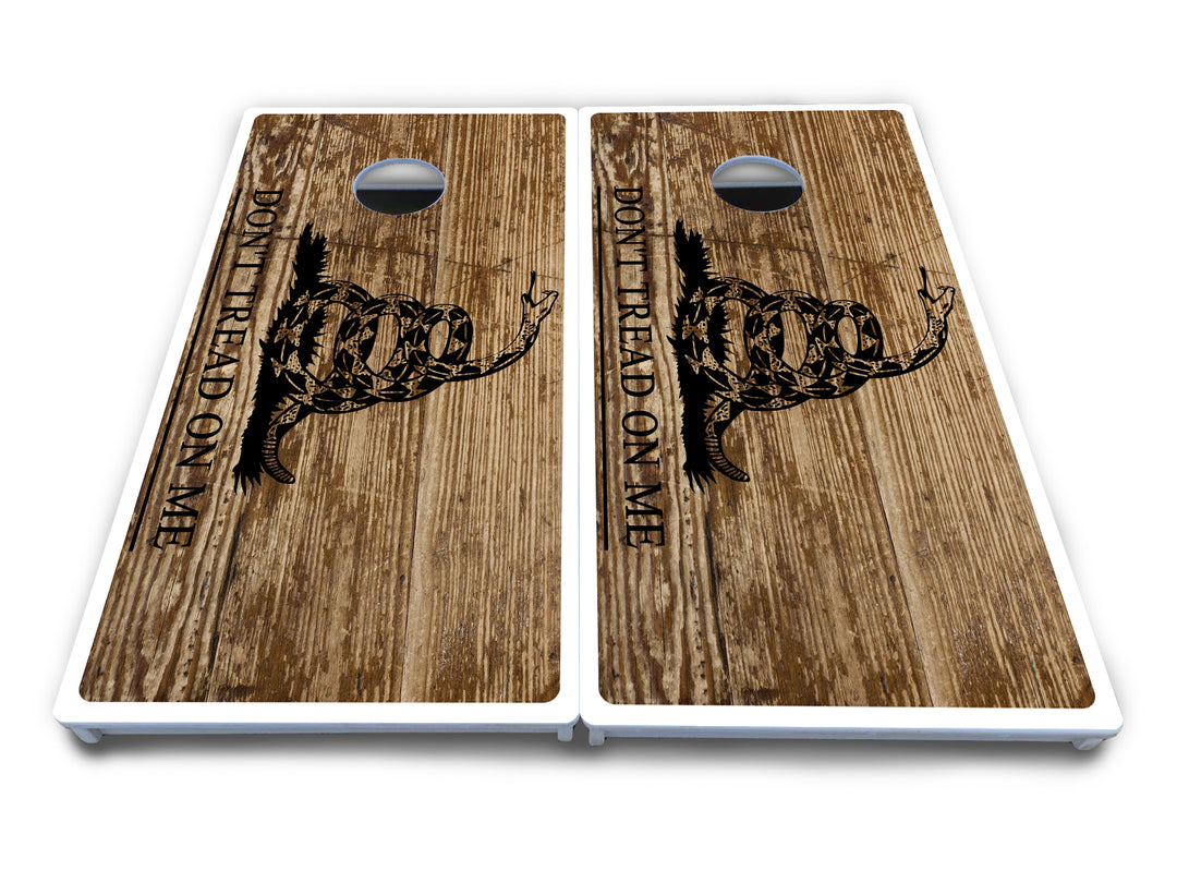 Wood DTOM & Flag Cornhole Boards - All Weather Series