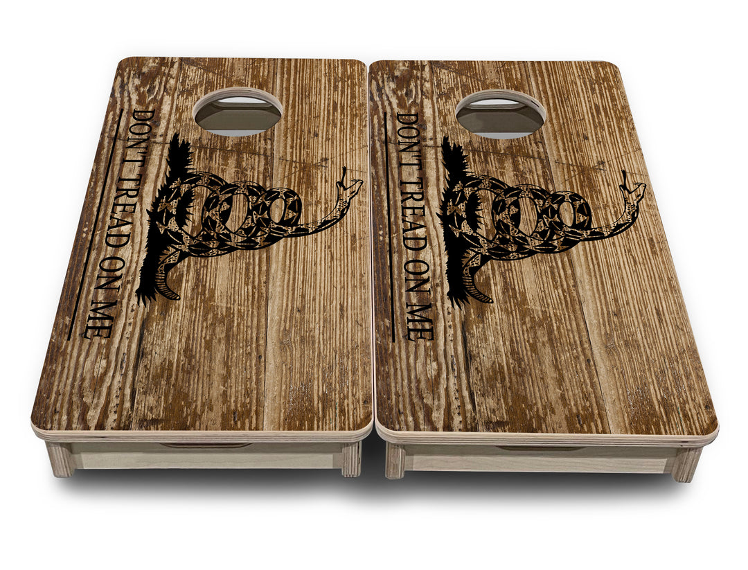 Mini Cornhole Boards - Wood DTOM & Wood Flag