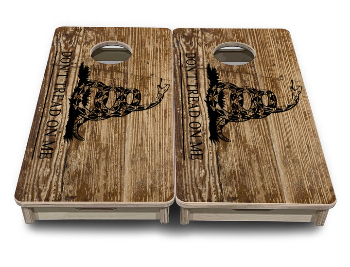 Mini Cornhole Boards - Wood DTOM & Wood Flag