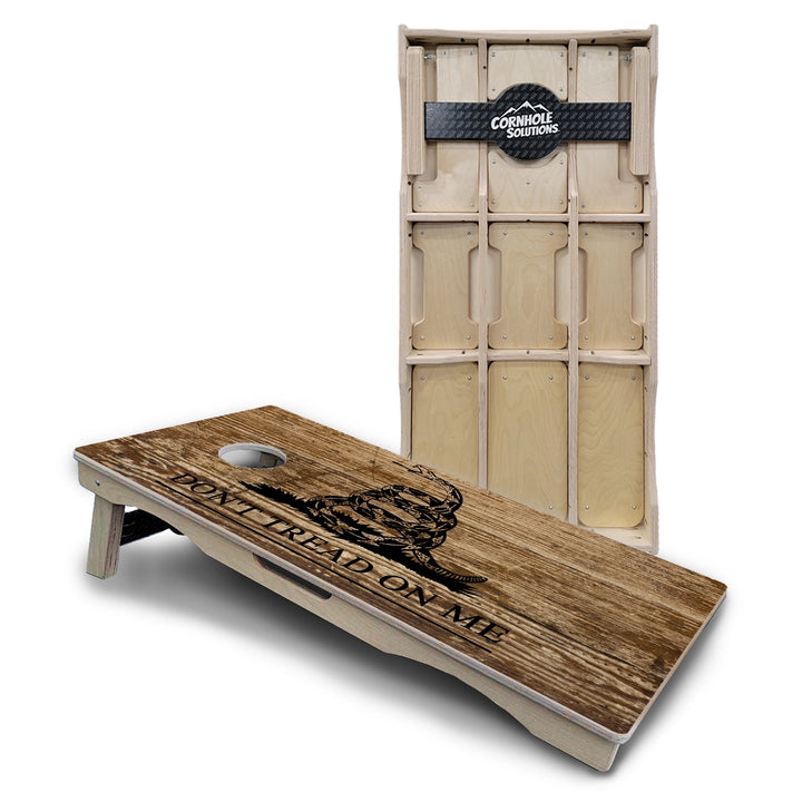 Rustic DTOM & Flag Cornhole Boards – Pro Lite or Pro Elite