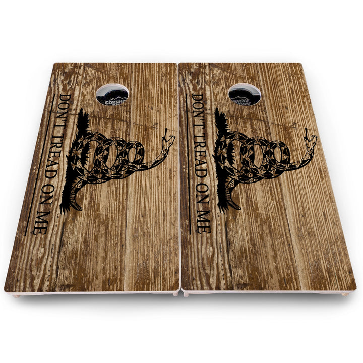 Rustic DTOM & Flag Cornhole Boards – Pro Lite or Pro Elite