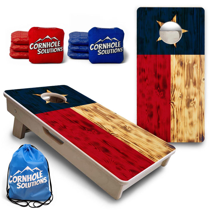 Burnt Texas Flag - Mini or Vacation Cornhole Boards