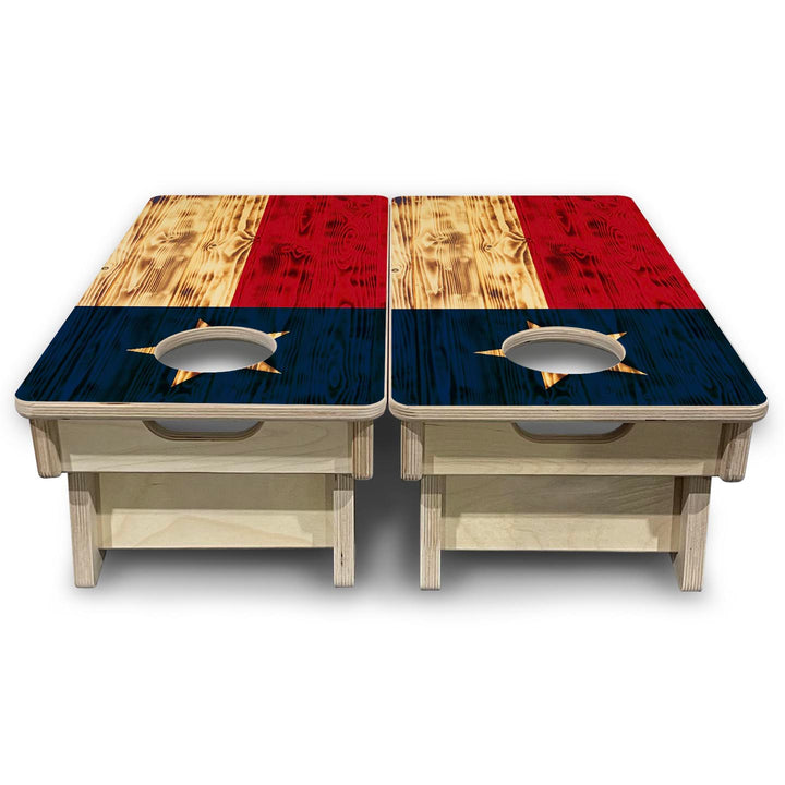 Burnt Texas Flag - Mini or Vacation Cornhole Boards