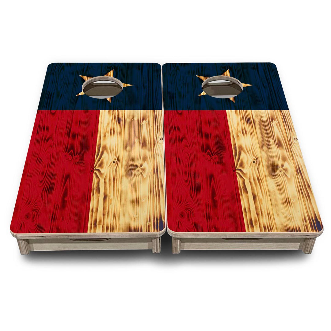 Burnt Texas Flag - Mini or Vacation Cornhole Boards