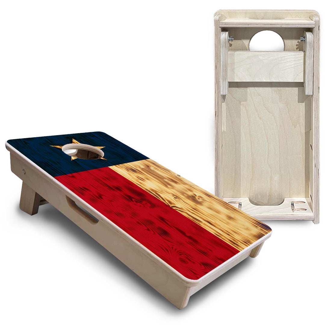 Burnt Texas Flag - Mini or Vacation Cornhole Boards