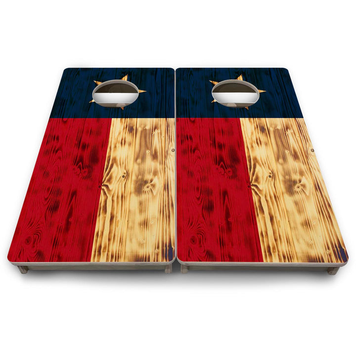 Burnt Texas Flag - Mini or Vacation Cornhole Boards