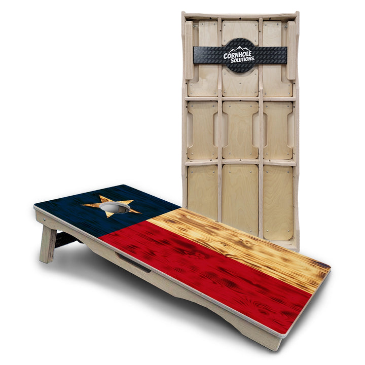 Rustic Texas Flag Cornhole Boards – Pro Lite or Pro Elite