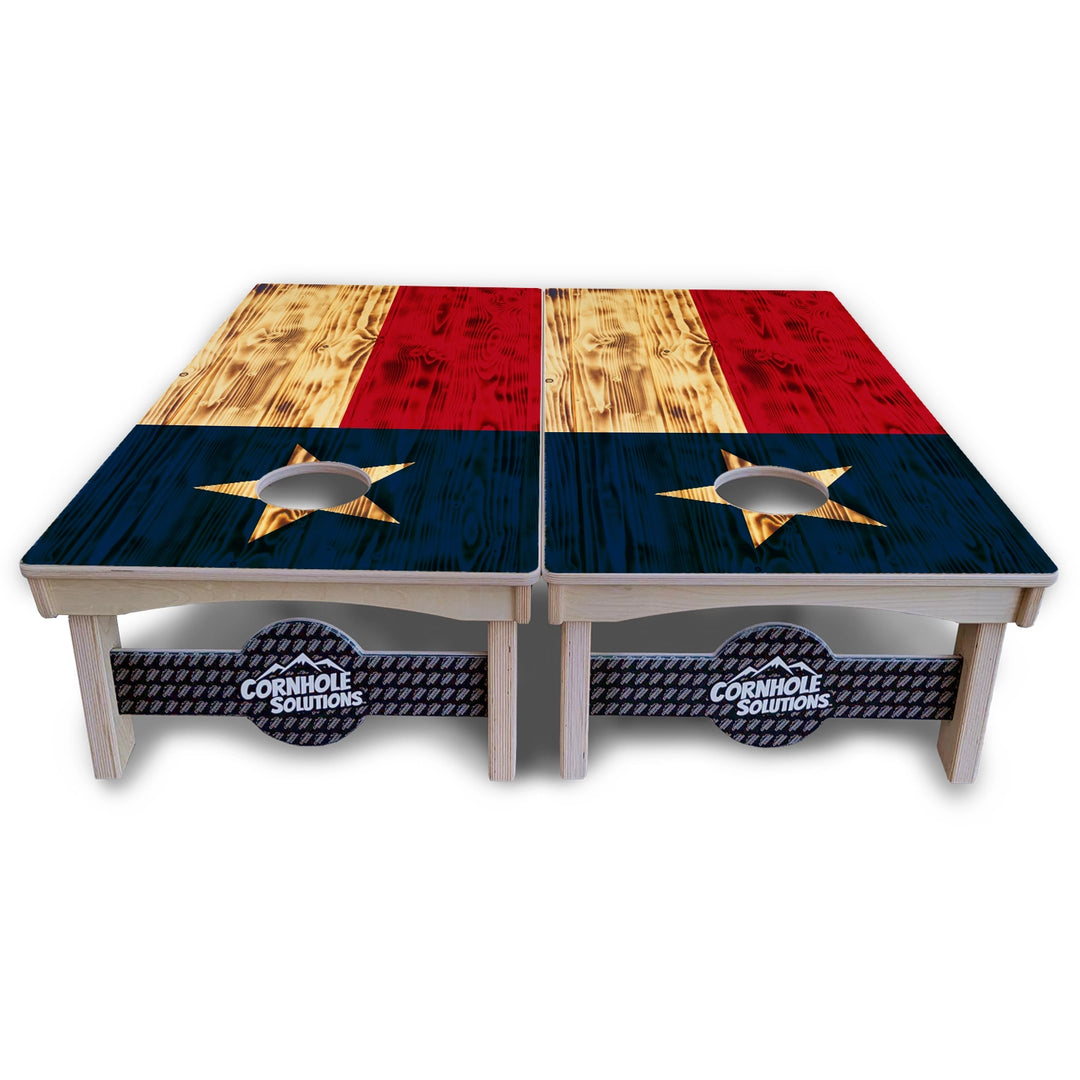 Rustic Texas Flag Cornhole Boards – Pro Lite or Pro Elite
