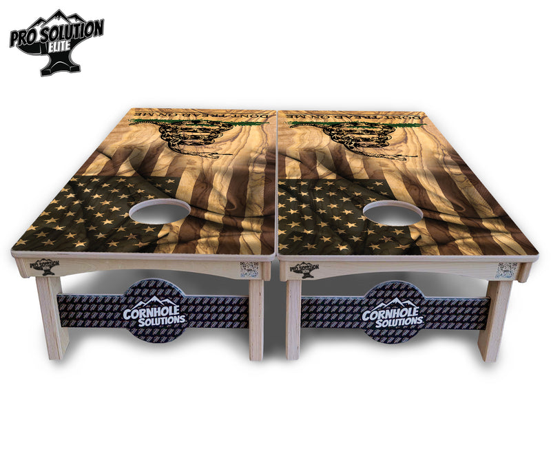 Pro Solution Elite - DTOM 3 - Professional Tournament Cornhole Boards 3/4" Baltic Birch - Zero Bounce Zero Movement Vertical Interlocking Braces for Extra Weight & Stability +Double Thick Legs +Airmail Blocker