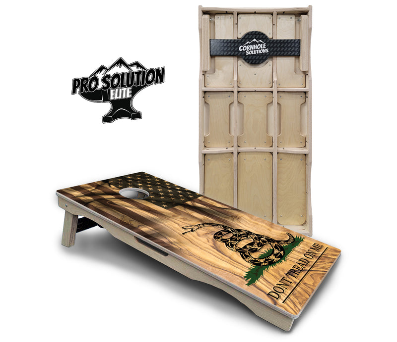 Pro Solution Elite - DTOM 3 - Professional Tournament Cornhole Boards 3/4" Baltic Birch - Zero Bounce Zero Movement Vertical Interlocking Braces for Extra Weight & Stability +Double Thick Legs +Airmail Blocker