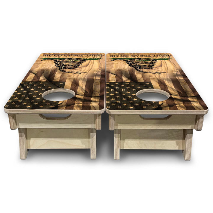 Gadsden Woodgrain - Mini or Vacation Size Cornhole Boards