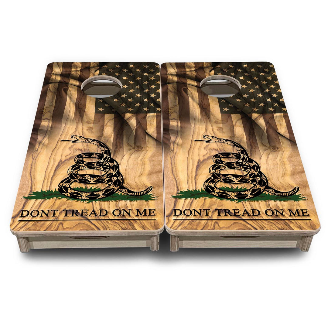 Gadsden Woodgrain - Mini or Vacation Size Cornhole Boards