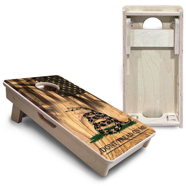 Gadsden Woodgrain - Mini or Vacation Size Cornhole Boards