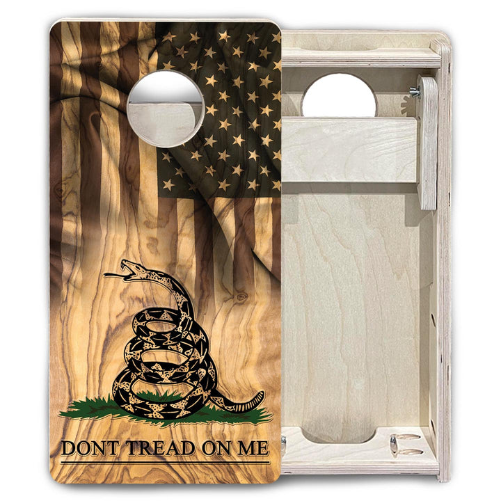 Gadsden Woodgrain - Mini or Vacation Size Cornhole Boards