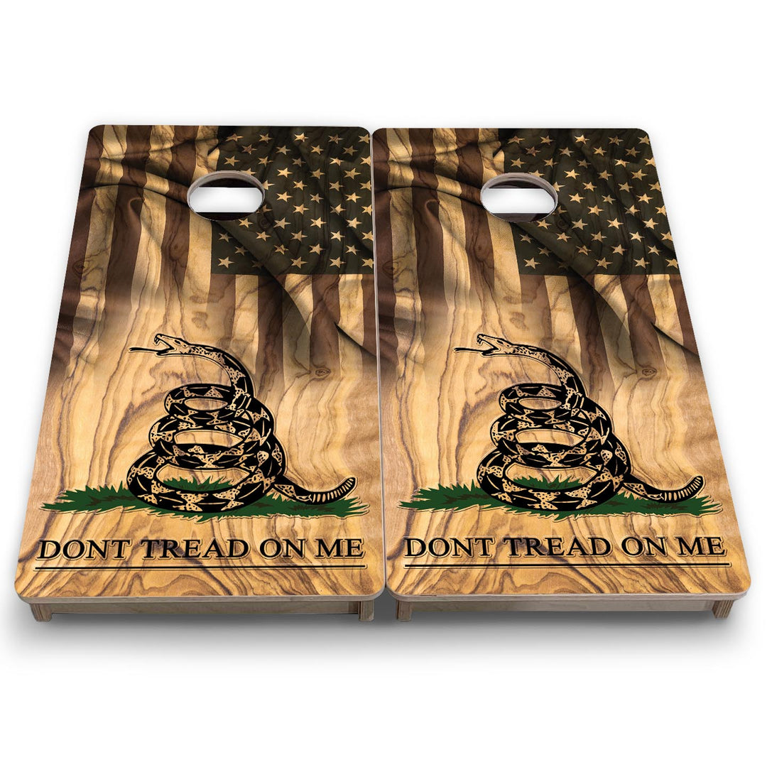 Gadsden Woodgrain - Mini or Vacation Size Cornhole Boards