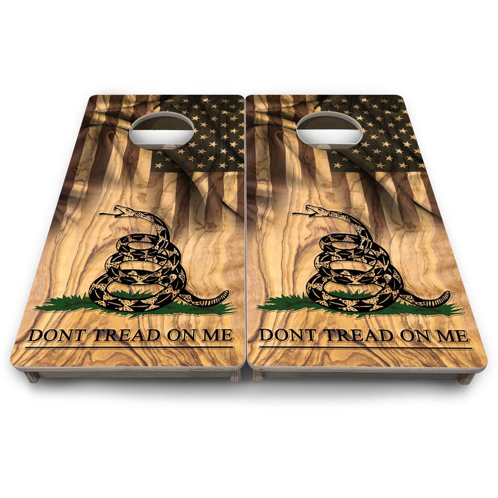 Gadsden Woodgrain - Mini or Vacation Size Cornhole Boards