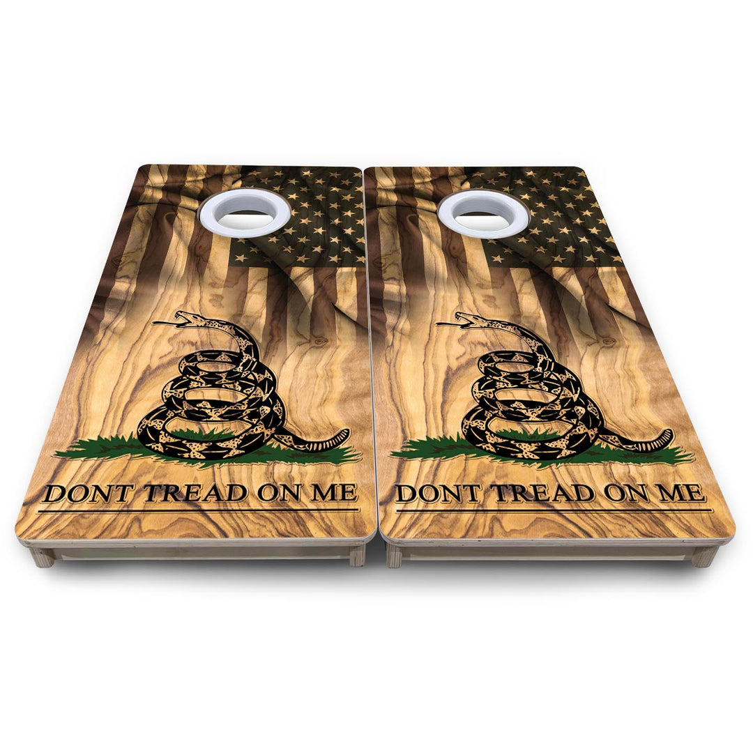 Gadsden Woodgrain - Mini or Vacation Size Cornhole Boards