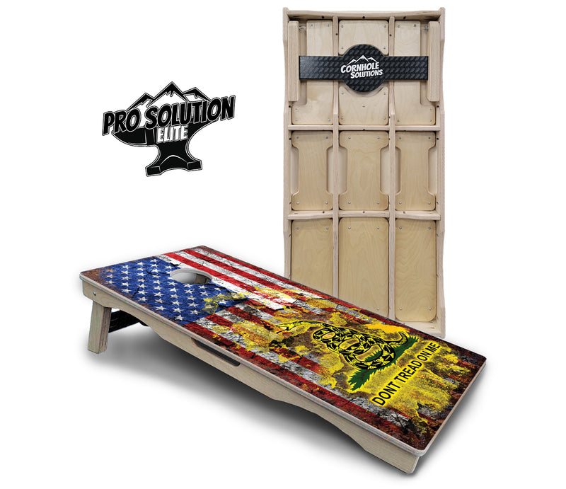 Pro Solution Elite - DTOM 1 - Professional Tournament Cornhole Boards 3/4" Baltic Birch - Zero Bounce Zero Movement Vertical Interlocking Braces for Extra Weight & Stability +Double Thick Legs +Airmail Blocker