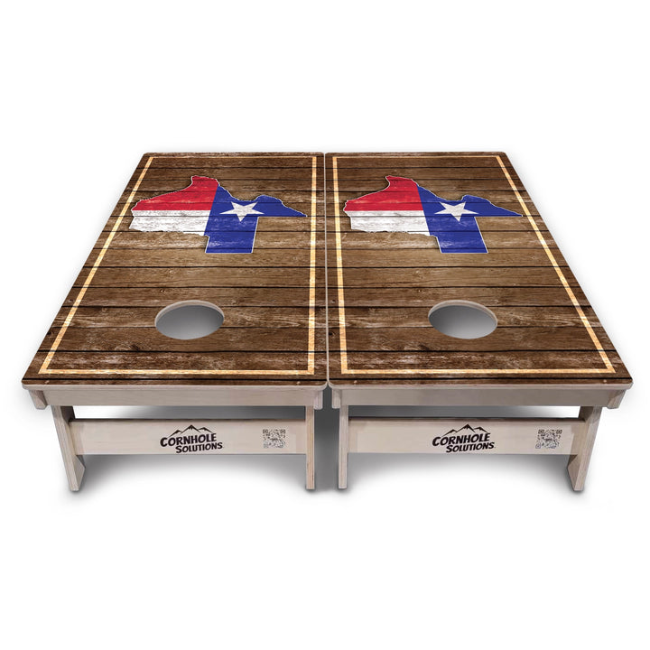 Texas Shape Wood Panel Cornhole Boards – Tournament Series