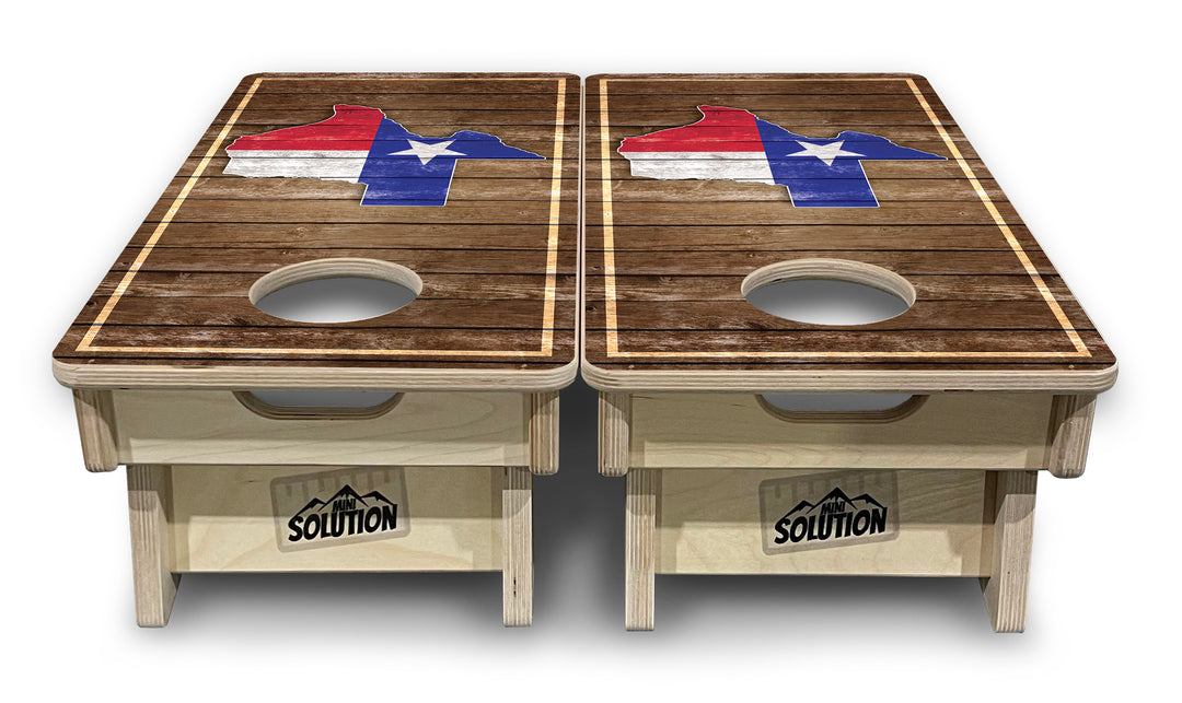 Mini Cornhole Boards - Texas Wood Panel