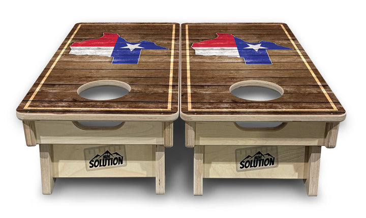 Mini Cornhole Boards - Texas Wood Panel