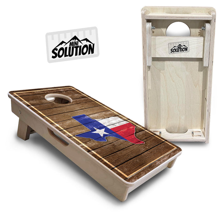 Mini Cornhole Boards - Texas Wood Panel