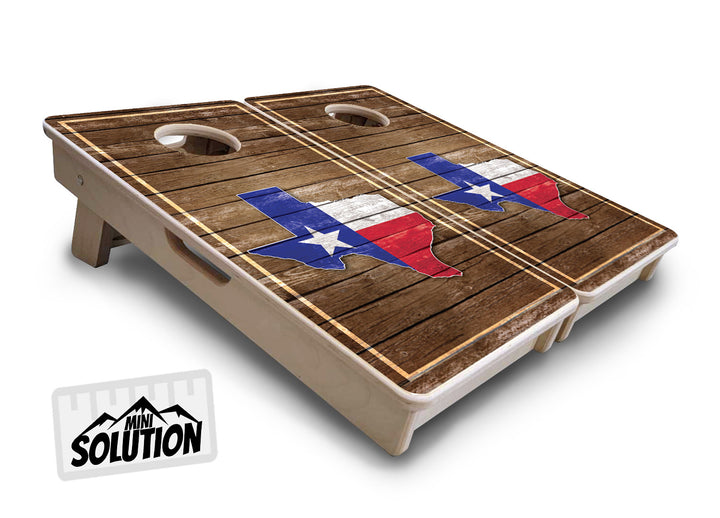 Mini Cornhole Boards - Texas Wood Panel