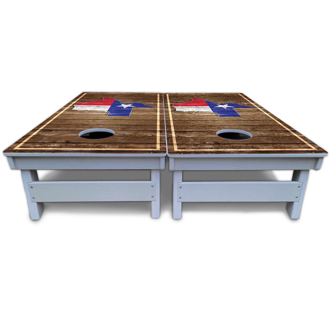 Texas Wood Slats Cornhole Boards - All Weather Series