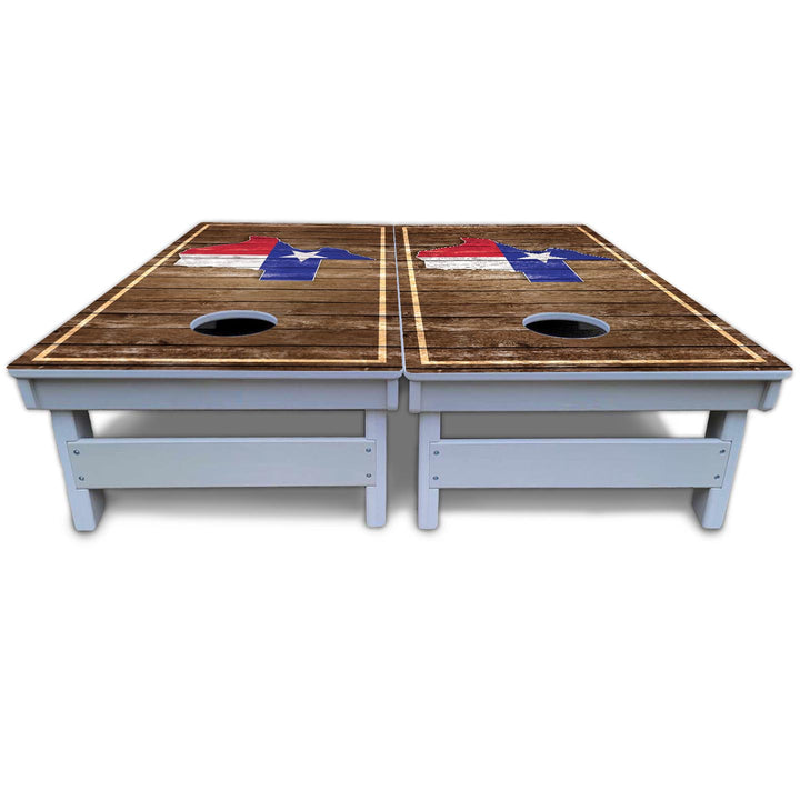 Texas Wood Slats Cornhole Boards - All Weather Series