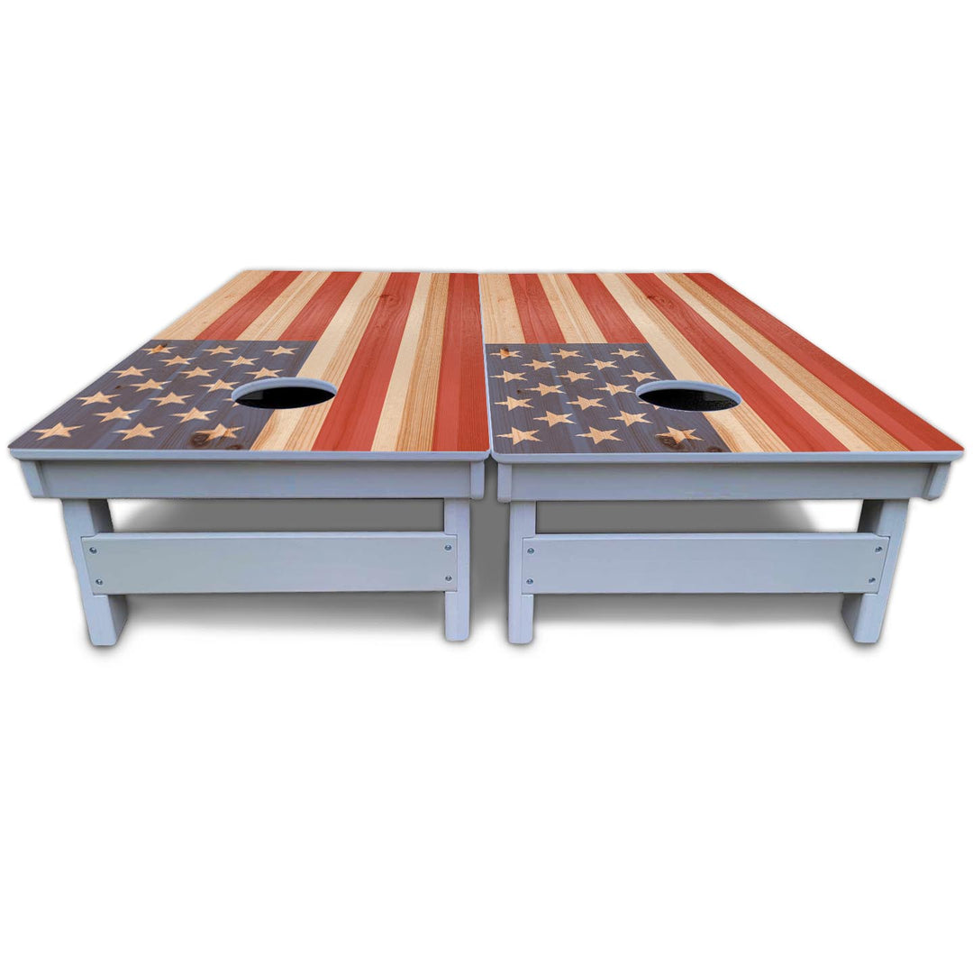 Faded Texas & American Cornhole Boards - All Weather Series