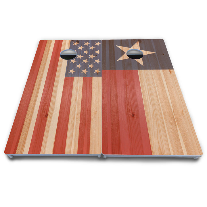 Faded Texas & American Cornhole Boards - All Weather Series