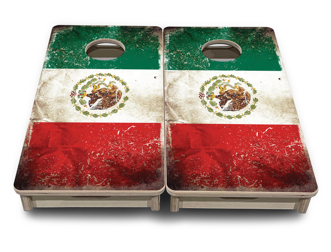 Mini Cornhole Boards - Mexico Flag