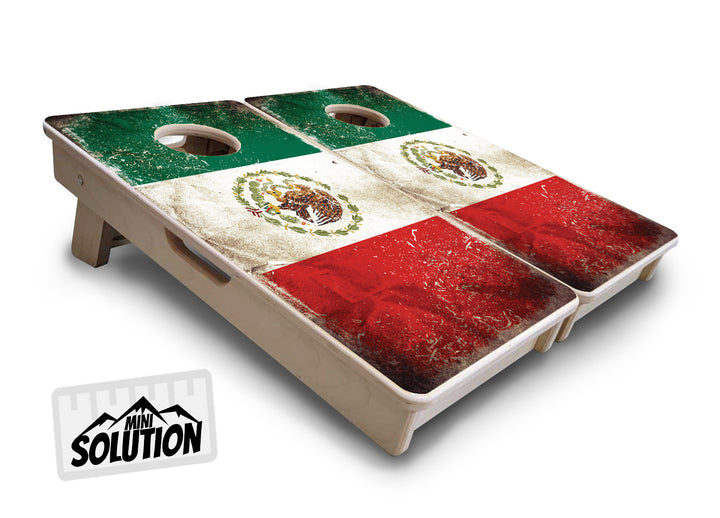 Mini Cornhole Boards - Mexico Flag
