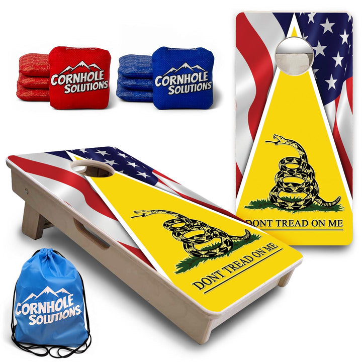 DTOM Yellow Triangle - Mini or Vacation Size Cornhole Boards
