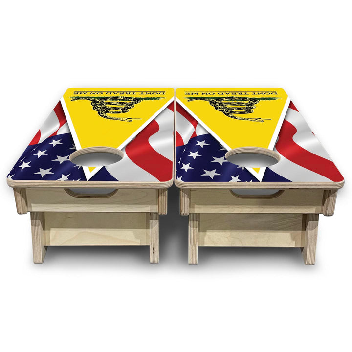 DTOM Yellow Triangle - Mini or Vacation Size Cornhole Boards